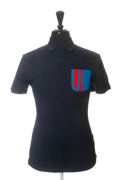 J.Lindeberg Navy Blue Nils Slim Fit Club Pique Golf Polo Shirt