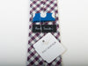 Paul Smith Purple on Silver Check Skinny Tie