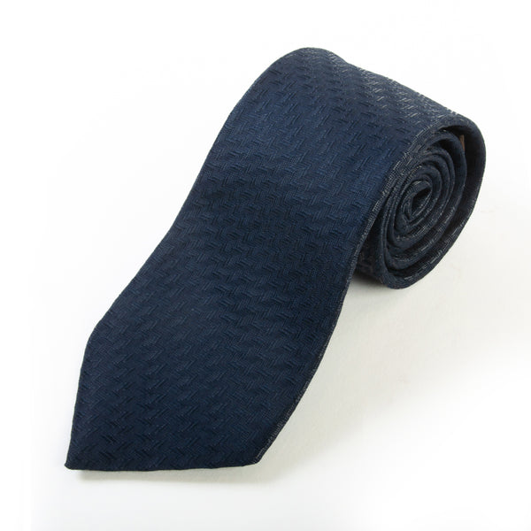 Canali Shiny Grey Herringbone Tie