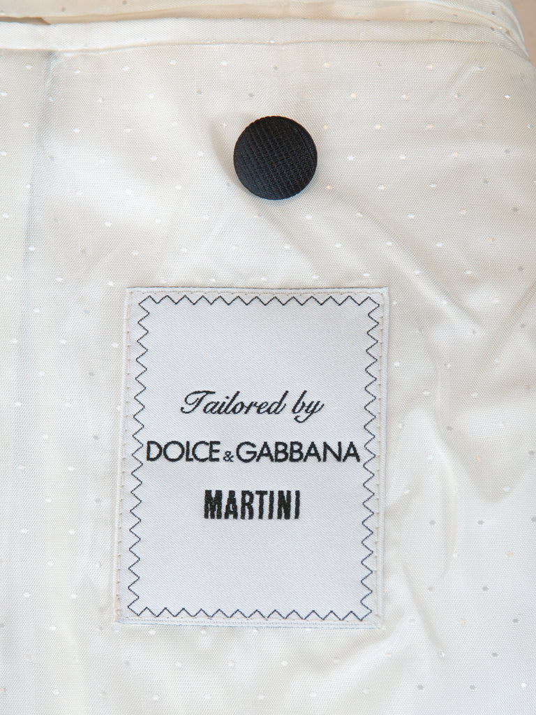 Dolce & Gabbana White Shawl Collar Martini 3-Piece Tuxedo