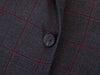 Luigi Bianchi Red on Brown Windowpane Check Suit