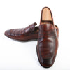 Magnanni Brown Hand Painted Penny Loafers