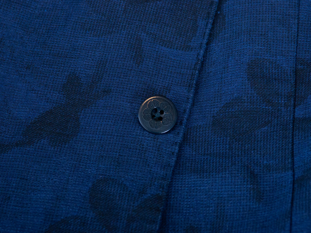 Montedoro Navy Blue Floral Print Blazer