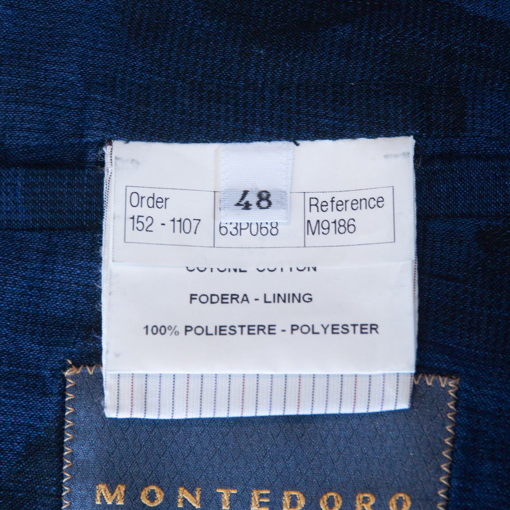 Montedoro Navy Blue Floral Print Blazer