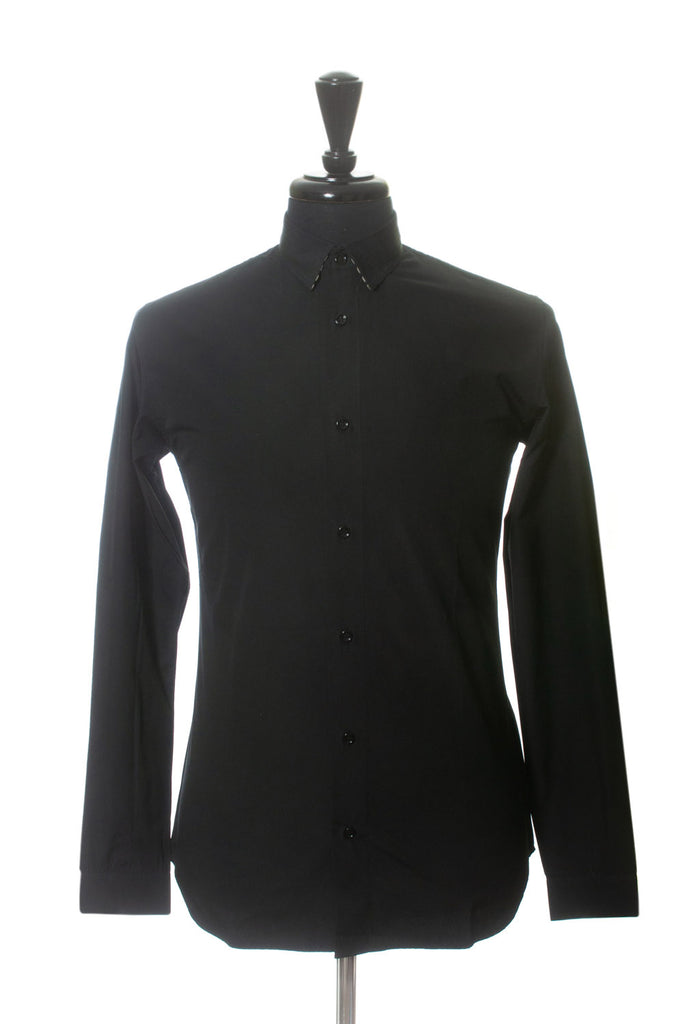 Dior Black Stitch Collar Dress Shirt