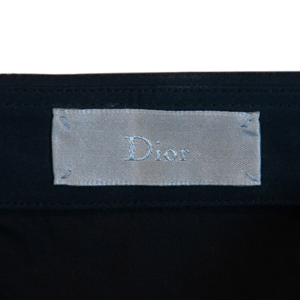 Dior Black Stitch Collar Dress Shirt