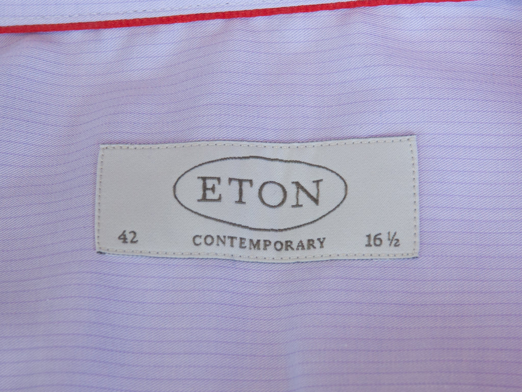 Eton Lilac Fine Twill Contemporary Fit Shirt