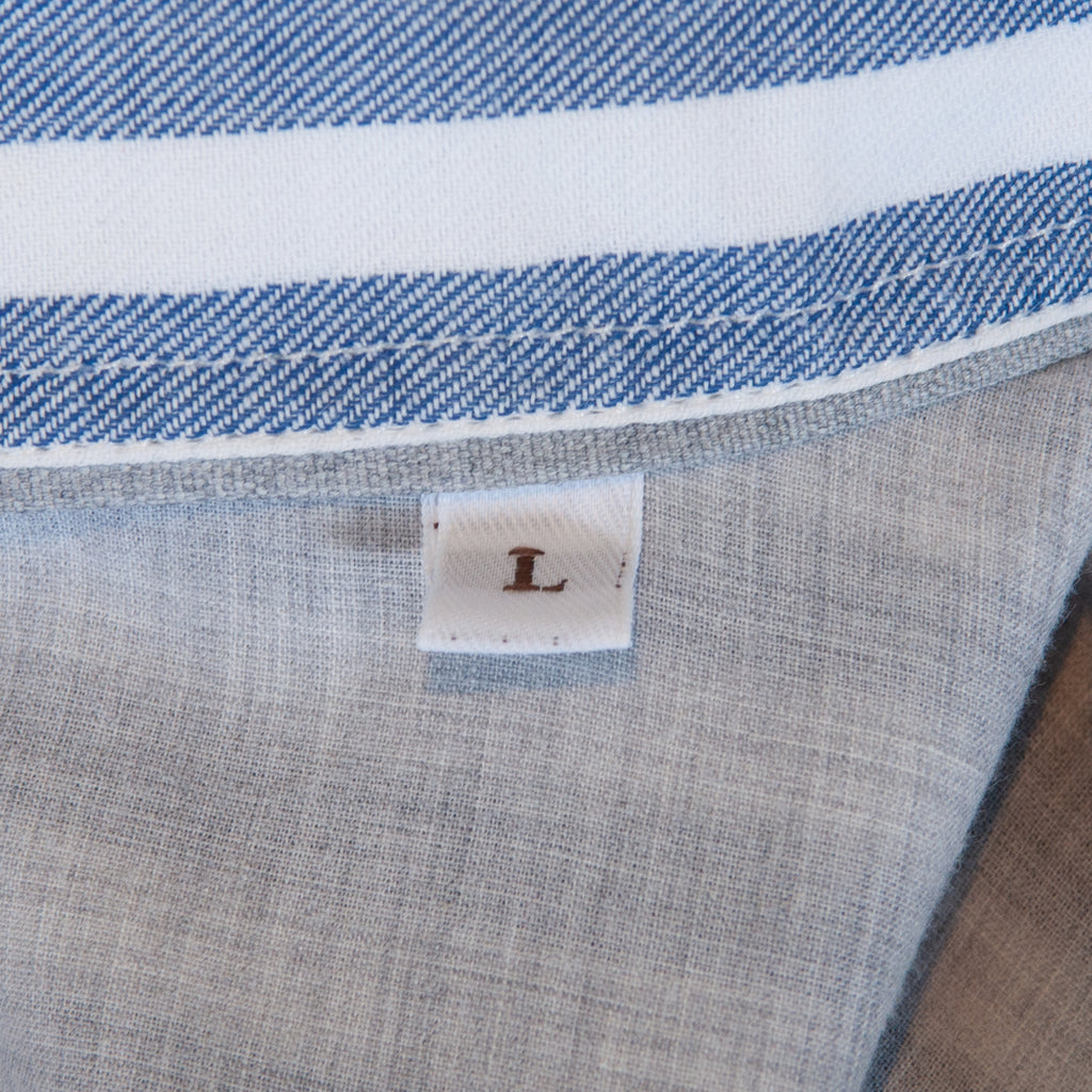 Brunello Cuccinelli Blue Striped Basic Fit Button Down Shirt