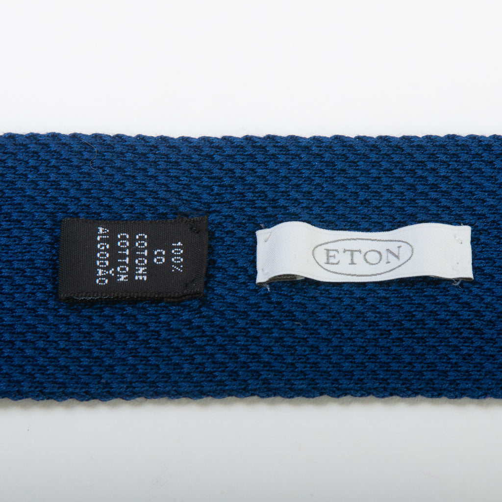 Eton Navy Blue Knit Cotton Tie