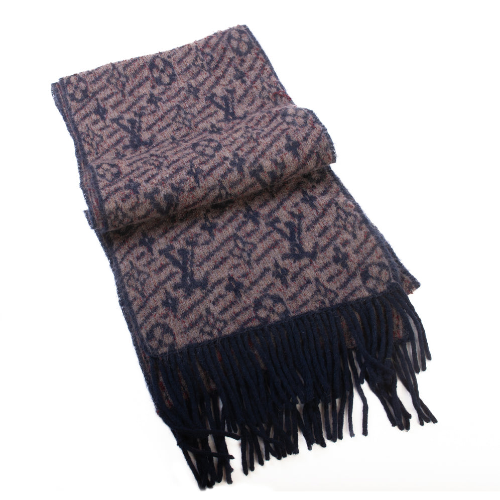 Louis Vuitton Purple Wool Mohair Scarf