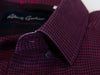 Robert Graham Modern Americana Burgundy Houndstooth Tailored Fit Shirt