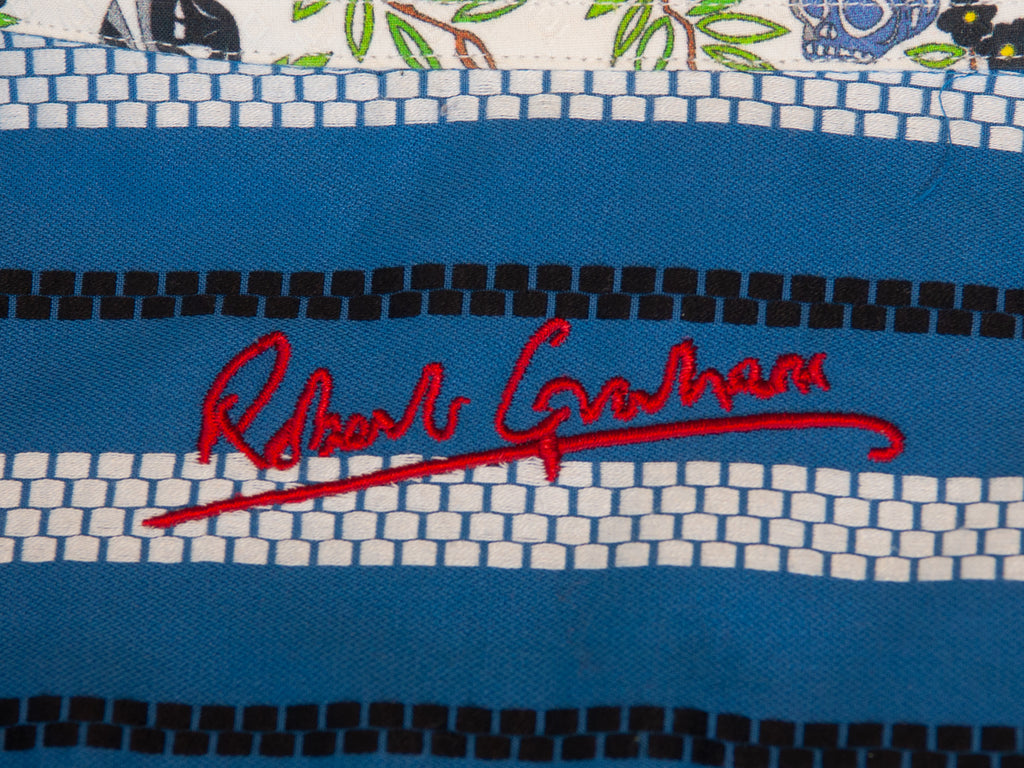 Robert Graham Blue Patterned Stripe Shirt