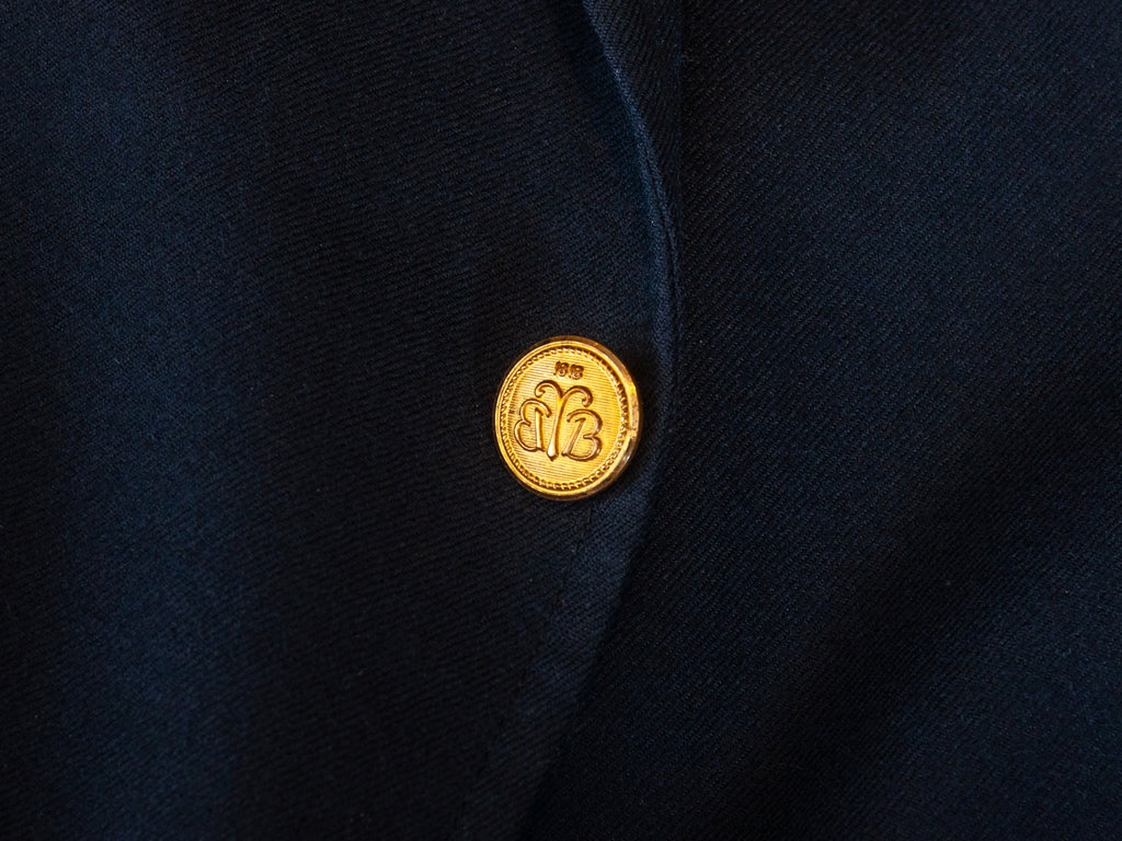 Brooks Brothers Navy Blue Brass Buttoned Blazer
