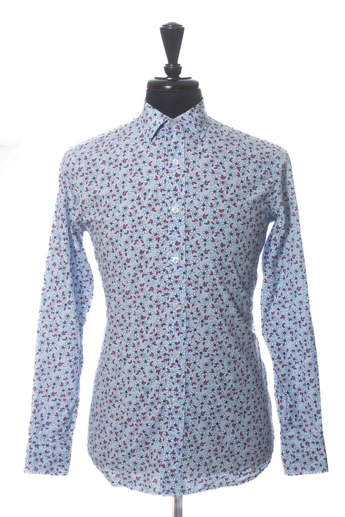 Lardini Light Blue Floral Shirt