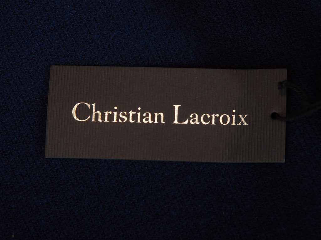 Christian Lacroix Navy Blue Collared Sweater