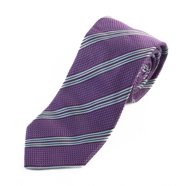 Eton Purple Striped Silk Tie
