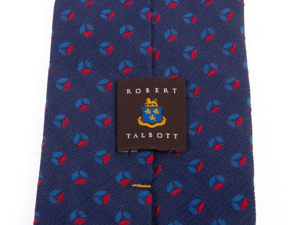 Robert Talbott Navy Geometric Patterned Tie