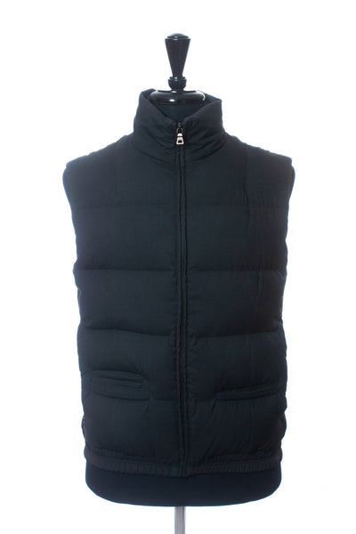 Prada Dark Grey Wool Down Vest