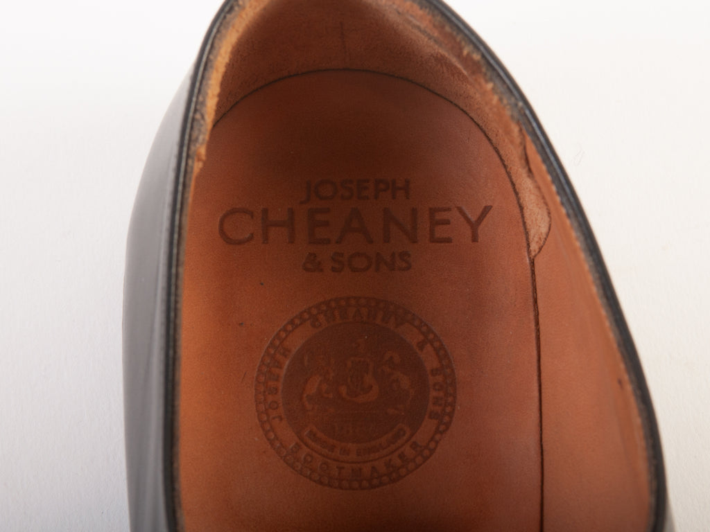 Cheaney Black Perf Toe Gloucester Slip-On Shoes