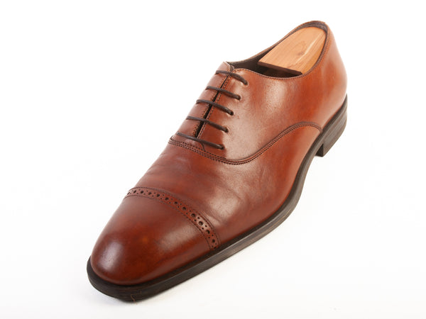 Salvatore Ferragamo Brown Cap Toe Oxfords