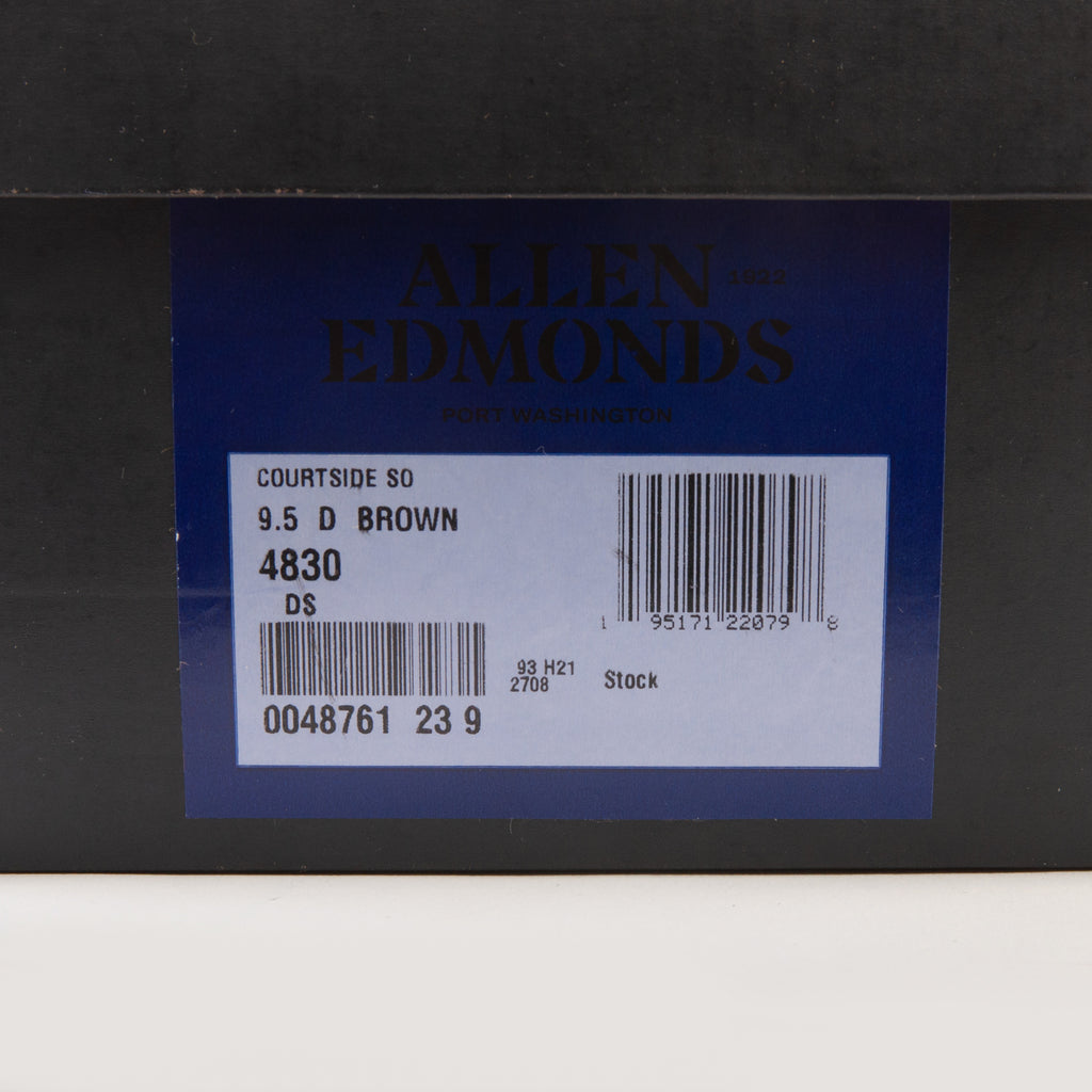 Allen Edmonds Brown Shearling Courtside Sneakers