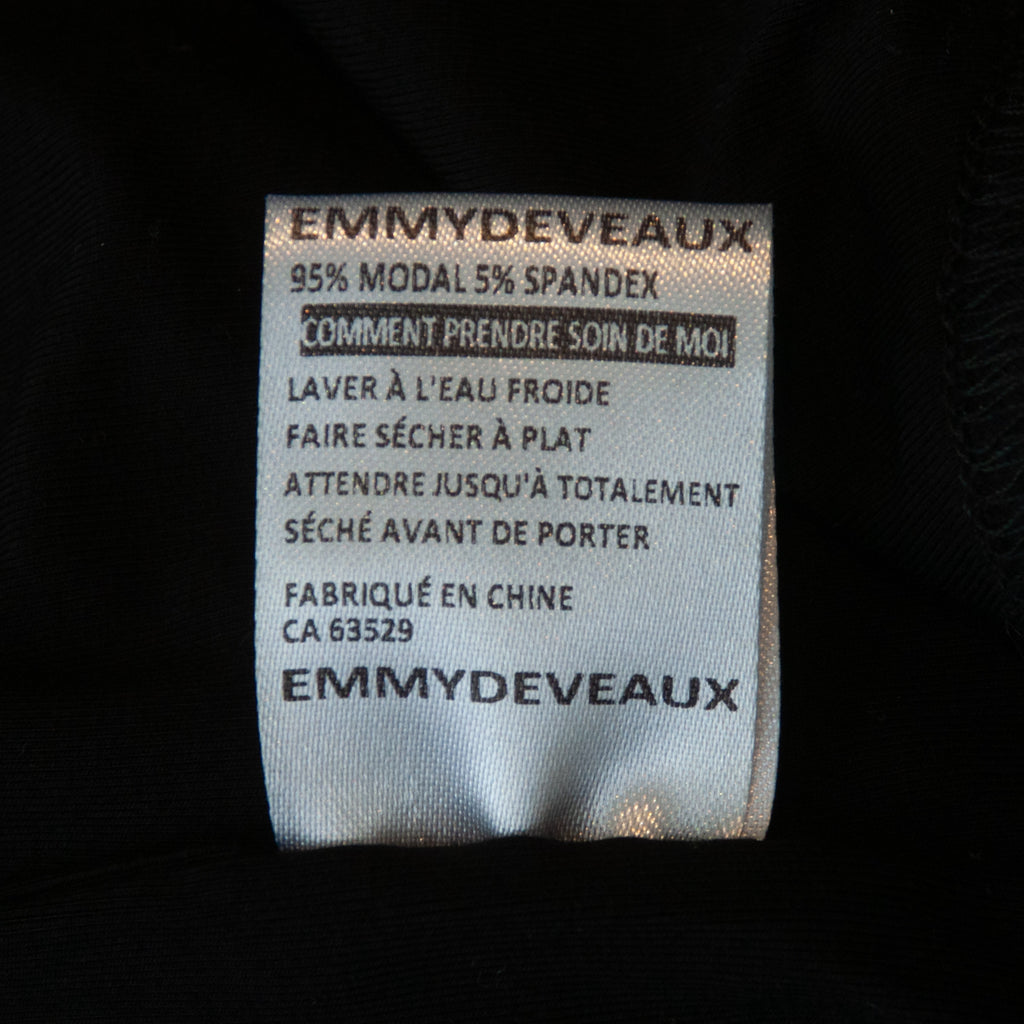 Emmy Deveaux Black Double Layered Hoodie