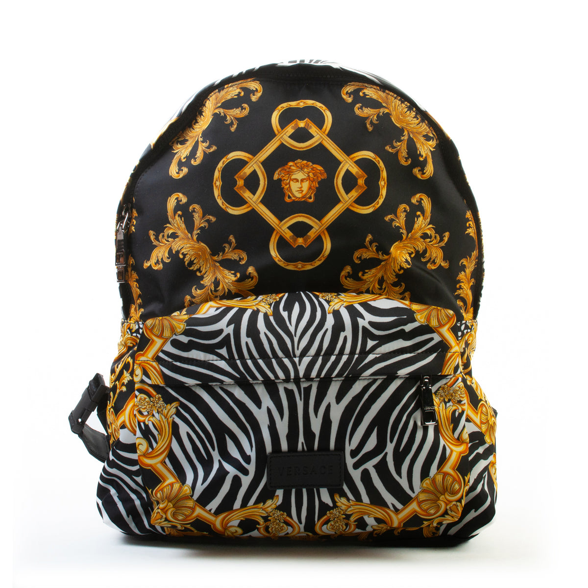 Versace Parfum Backpack Gold Medusa Nylon Casual bag Designer Logo backpack Versace Mini Nylon Medusa Drawstring Backpack Bag | eBay main image 4