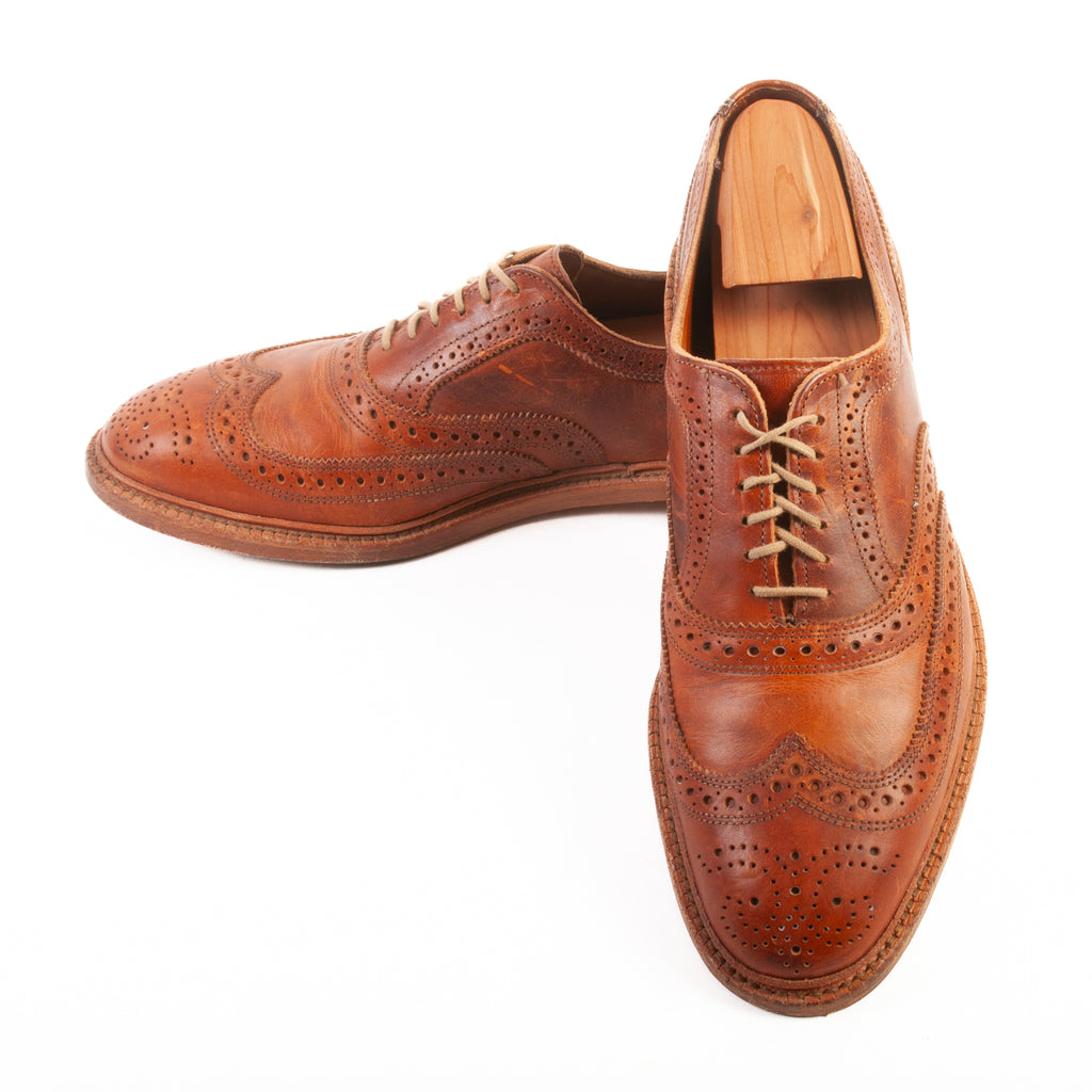 Allen Edmonds Aged Brown Leather Wingtip McTavish Shoes