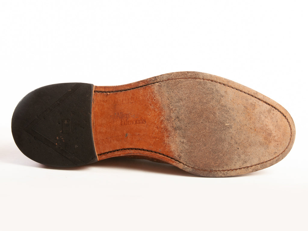 Allen Edmonds Aged Brown Leather Wingtip McTavish Shoes