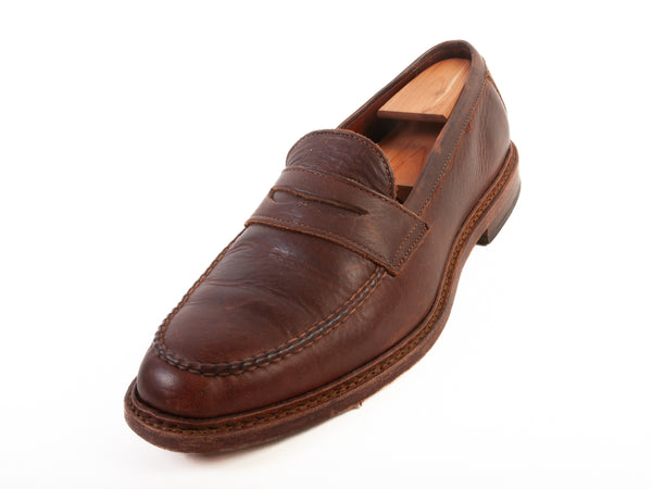 Allen Edmonds Brown Waxed Leather Dornach Penny Loafers
