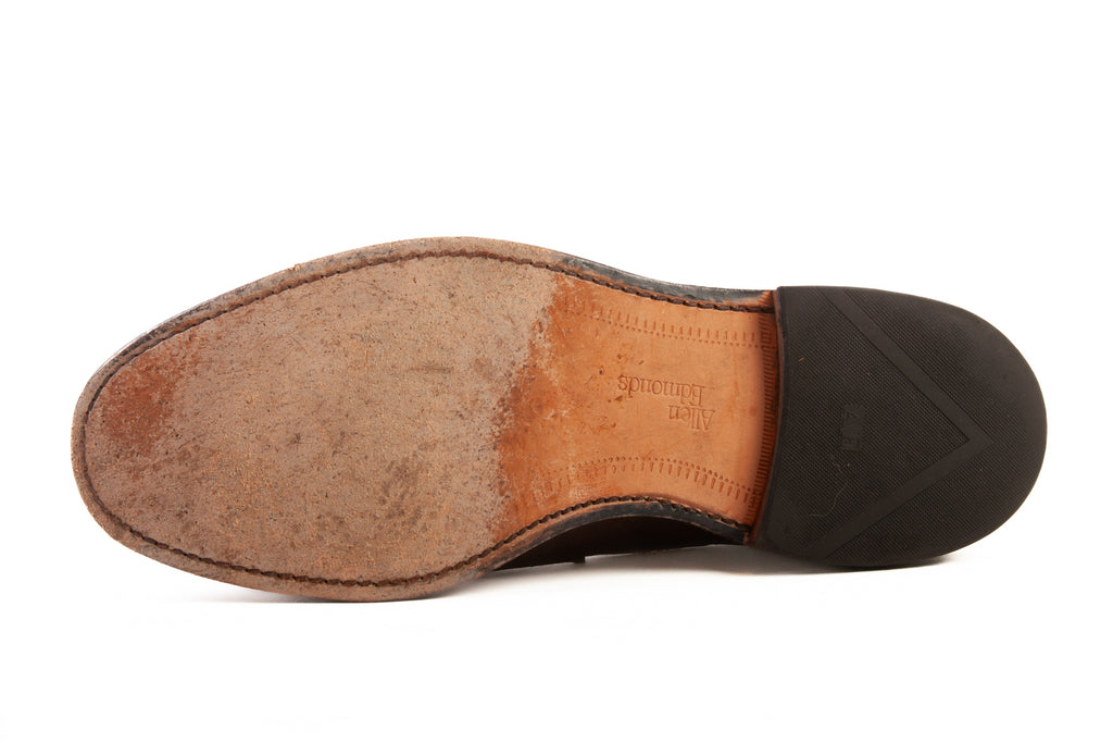 Allen Edmonds Brown Waxed Leather Dornach Penny Loafers