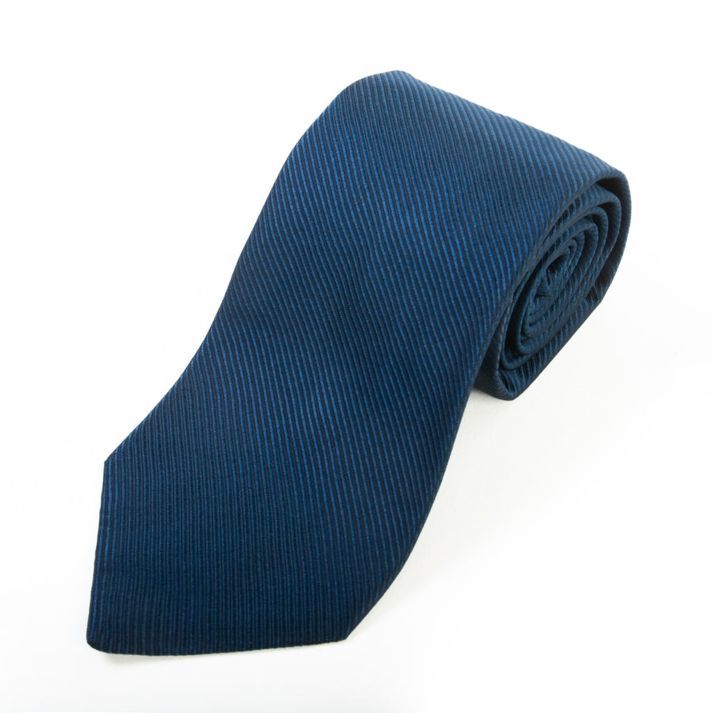 Battistoni Navy Blue Silk Twill Tie