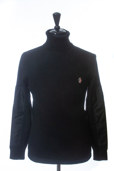 Moncler Black Roll Neck Accented Sweater