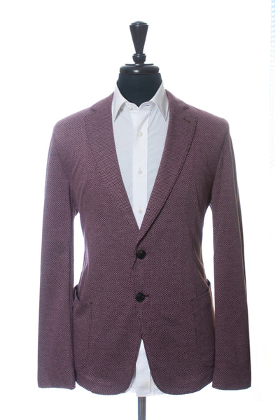 Emporio Armani Red Print Cotton Casual Blazer