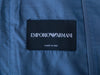 Emporio Armani Slate Blue Silk Blend Double Breasted Blazer