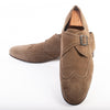 Fly London Sand Brown Suede Monk Strap Shoes