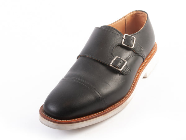 Mark McNairy Black Double Monk Strap Shoes