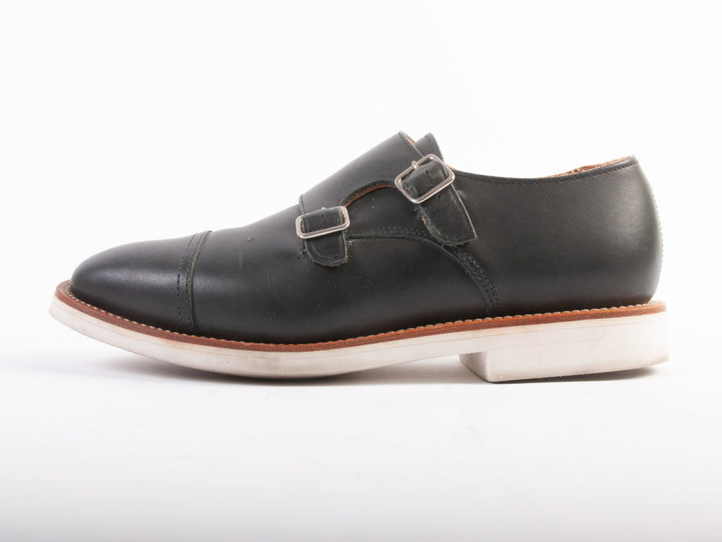 Mark McNairy Black Double Monk Strap Shoes