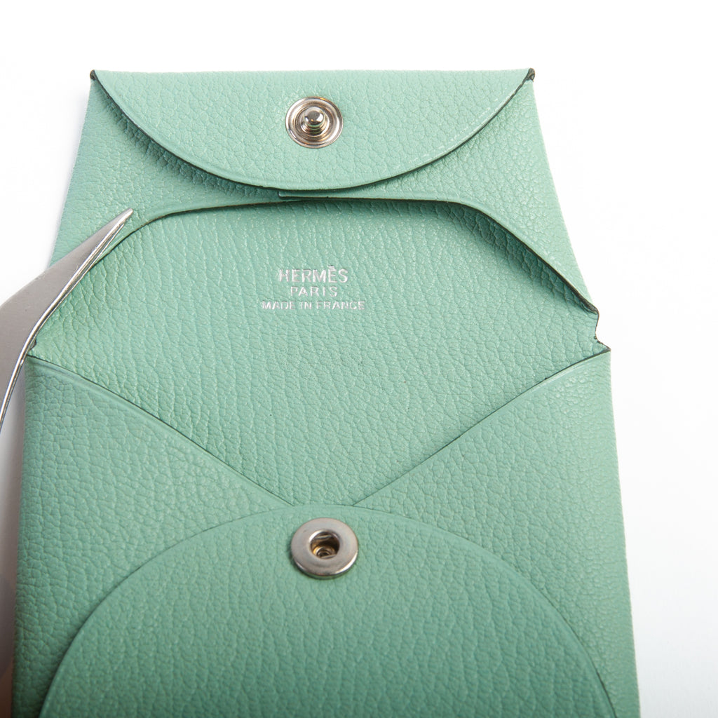 Hermes Mint Green Leather Coin Purse