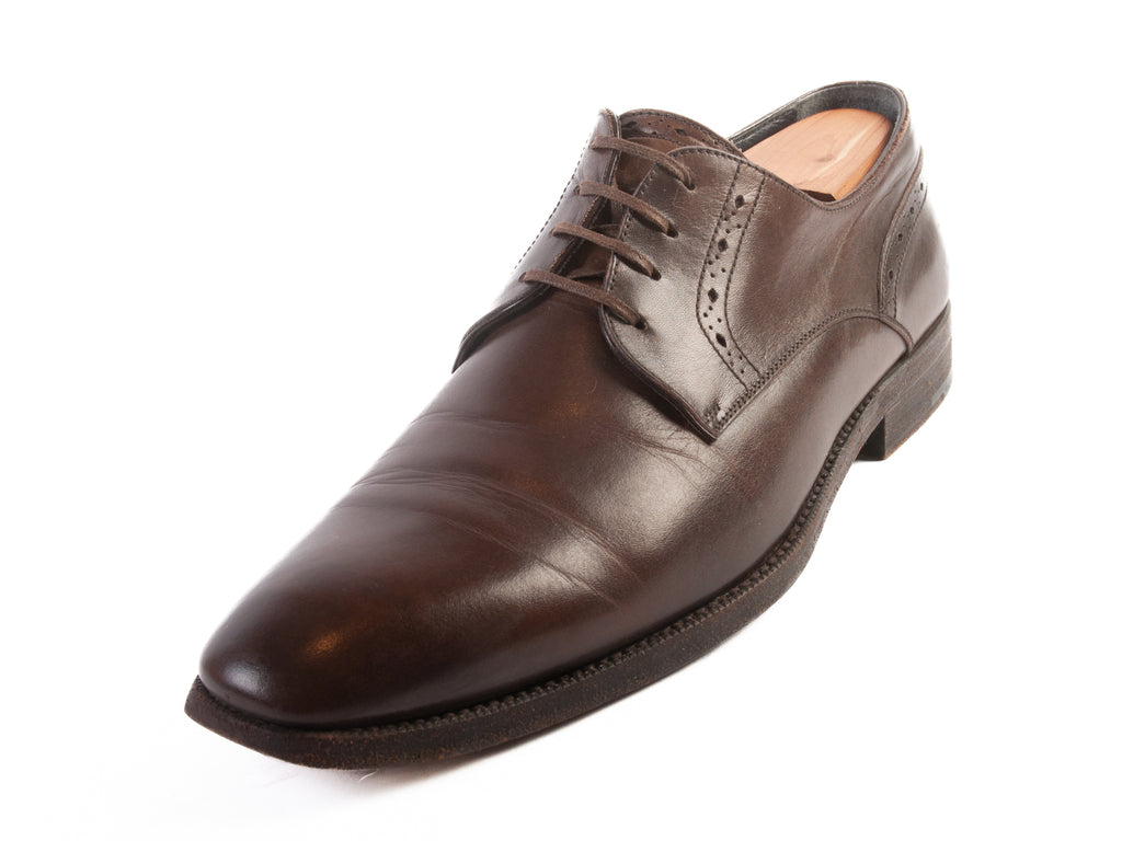 Ermenegildo Zegna Brown Derby Shoes