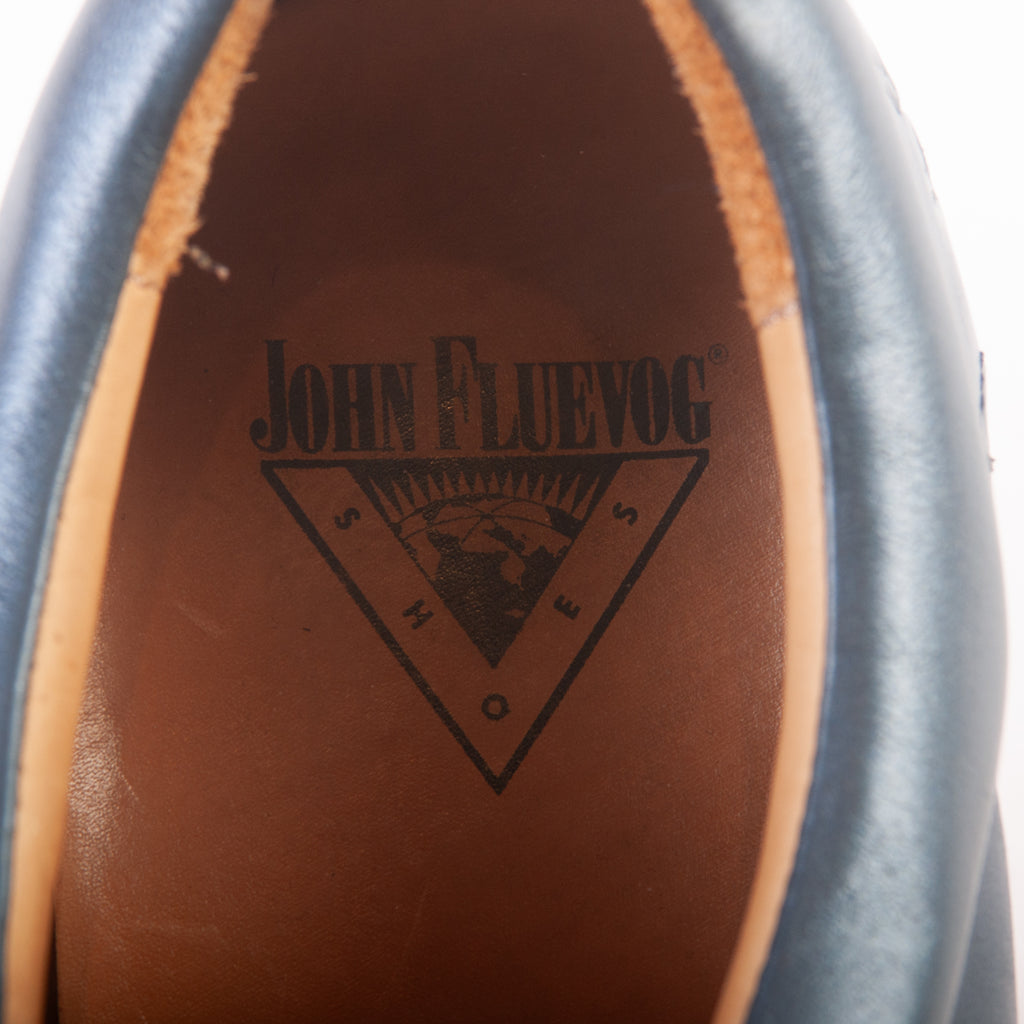 John Fluevog Blue Elroy Cap Toe Shoes