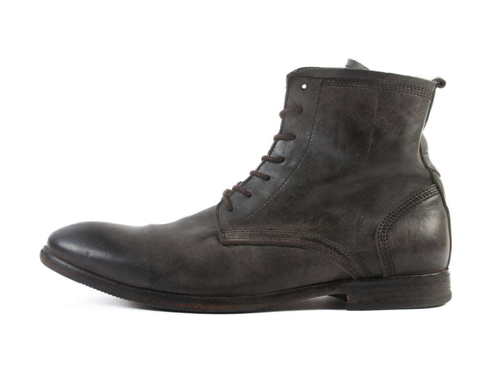 Hudson Washed Black Leather Boots