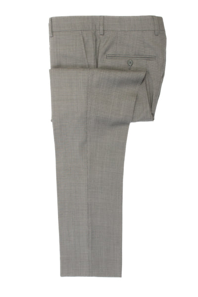 Santorelli Grey Microcheck New Romeo Wool Trousers