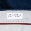 Brunello Cucinelli Dark Blue Pleated Wool Trousers