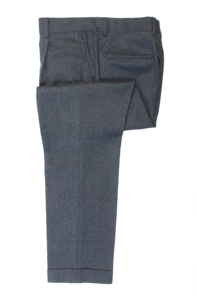 Brunello Cucinelli Grey Pleated Wool Trousers