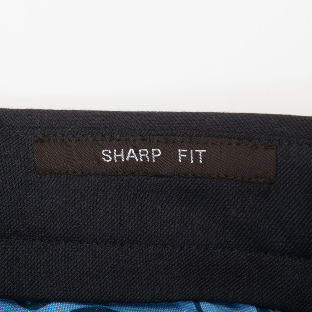 PT01 Navy Blue Sharp Fit Pleated Drawstring Pants