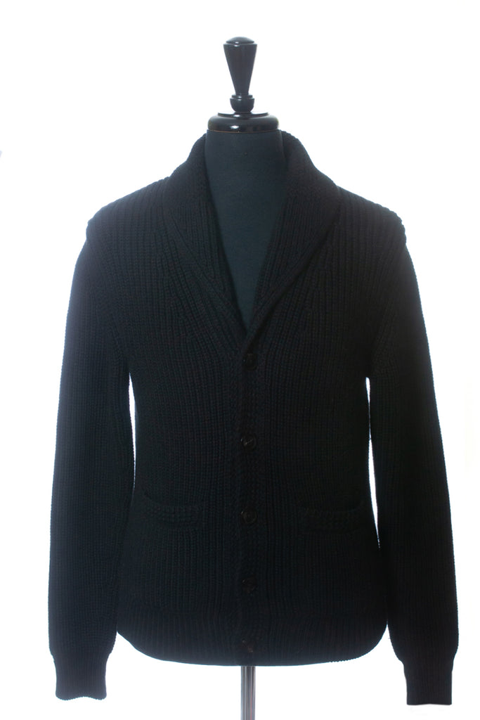Tom Ford Black Cashmere Mohair Cardigan Sweater
