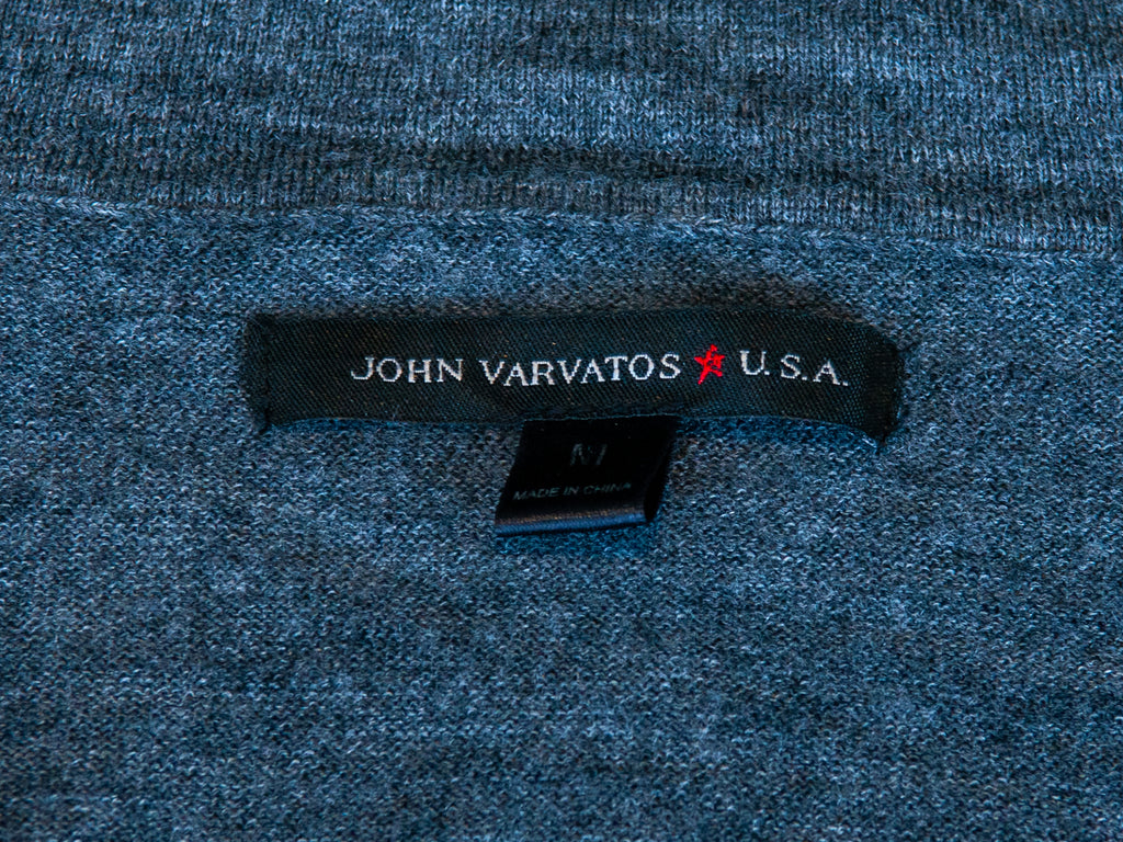 John Varvatos Grey Full Zip Sweater