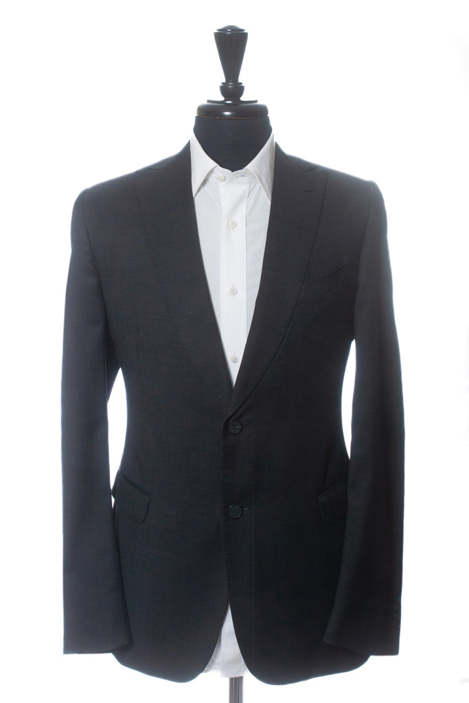 ZZegna Charcoal Grey Drop8 Peak Lapel Suit