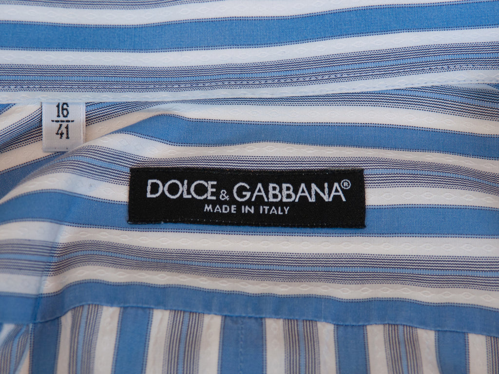 Dolce&Gabbana Blue Striped Dress Shirt